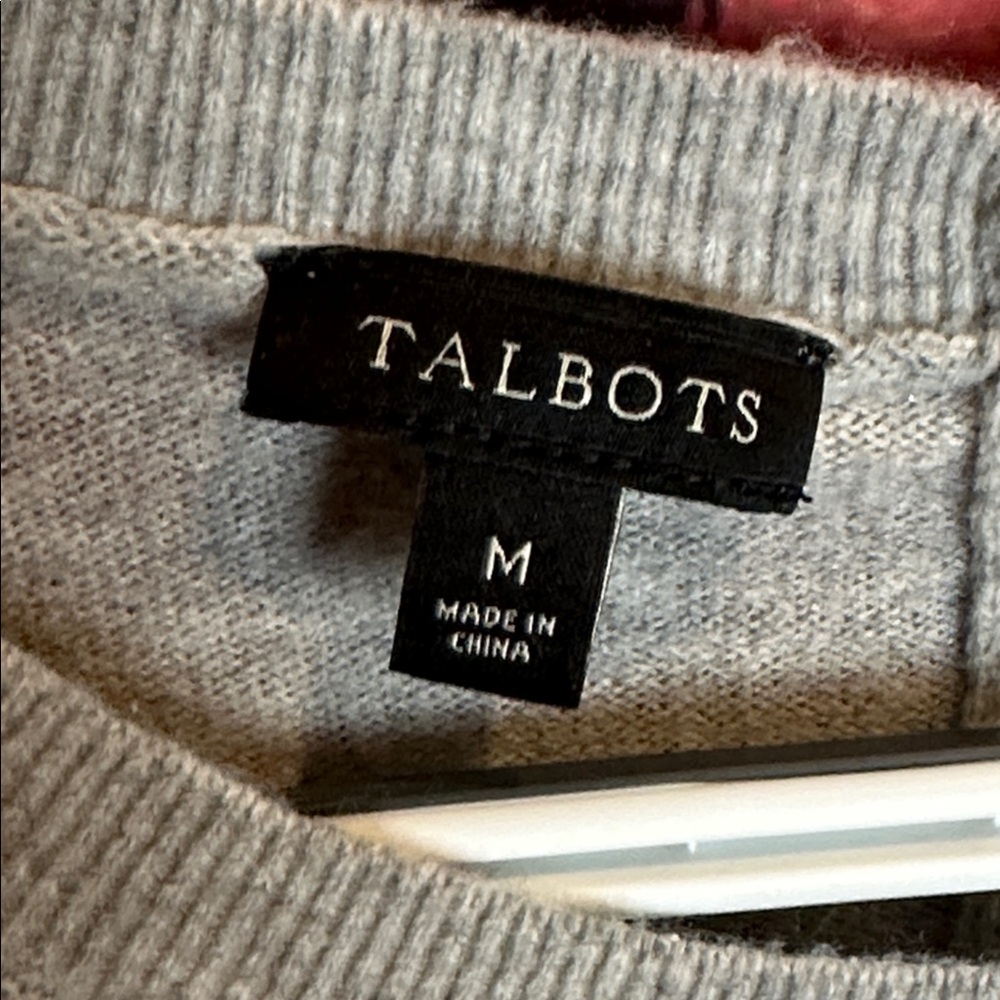 Talbots Medium Gray Lambswool Blended Womens Swea… - image 3